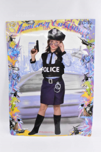 Costume Di Carnevale Da Poliziotta Anni 9-10 (no Manette) T 1