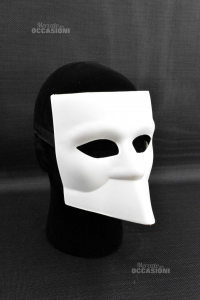 Carnival Mask Raw White Face Quadra