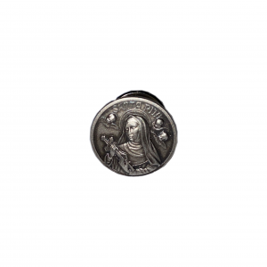 Saint Rita Medal  with Pin for Jacket ,made of 925 Silver