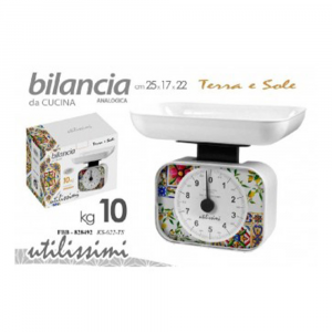 Gicos Bilancia Da Cucina Terra Sole 10 Kg Analogica Colore Bianco Con Decorazioni Cucina