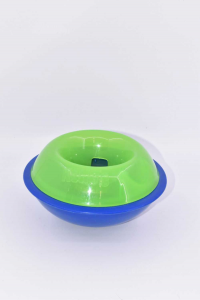 Bowl Game For Dogs In Plastic Blue Green