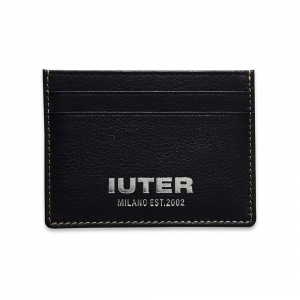 IUTER Porta Schede Card Holder Leather Black 