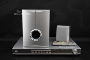 Zuhause Theater System Dxs4000 Grau Amstrad + 5 Lautsprecher Und Leser Dvd,Kabel Und Fernbedienung