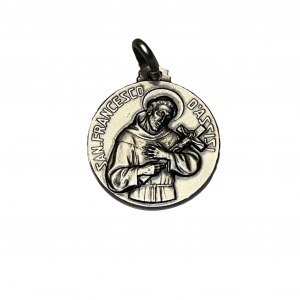 Saint Francesco  with Crucifix , made of 925 Silver