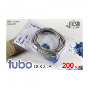 Gicos Tubo Per Doccetta 200 Cm In Acciaio Supporto Bagno Doccia