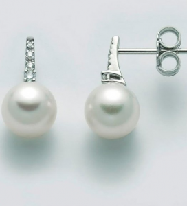 MILUNA-Orecchini con perle e diamanti