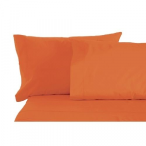 Set lenzuola colorate tinta unita Iride 100% cotone Arancione