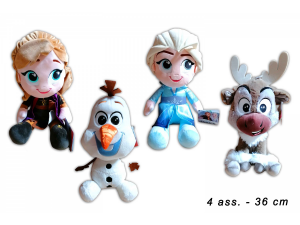 Peluche Frozen 2 personaggi Elsa, Anna, Olaf 36cm