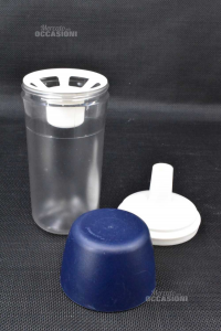 Shaker Tupperware In Plastic With Cap Blue