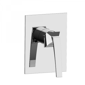 Mitigeur de douche encastré Luce Frattini avec plaque carrée