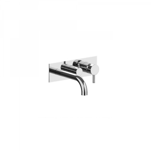 Wall-mounted bath group with rectangular plate and spout L.175 mm Pepe XL Frattini