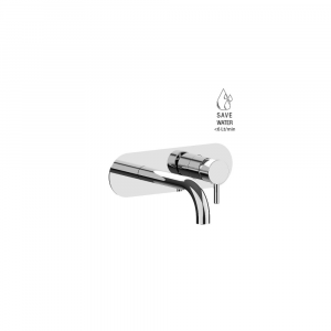 Washbasin mixer with round brass plate, spout L.175 mm Pepe XL Frattini