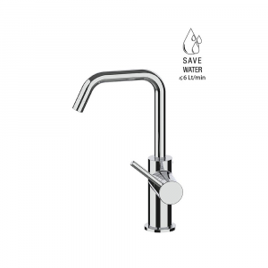 Pepe XL Frattini washbasin mixer with double-curved spout