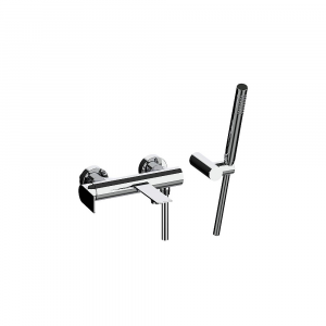 Narciso S Frattini external single-lever bathtub mixer with duplex hand shower