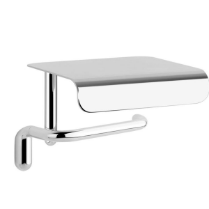 Wall-mounted paper roll holder with cover Goccia Gessi