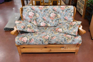 Sofa Bed In Abete Style Rustic With Fabric Flowery