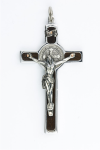   Sterling Silver  Crucifix with Wood insert