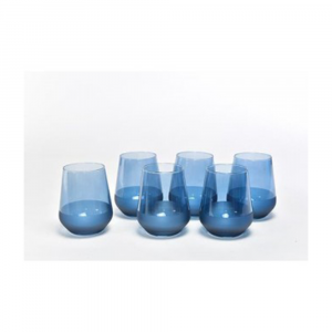 Mercury Iconic Confezione 6 Bicchieri Da Acqua Colore Blu 425 Ml Tavola