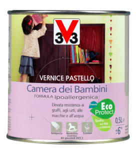 Vernice Per Legno - Vernice Pastello Camera Dei Bambini Bianco Panna 0,5 Lt.