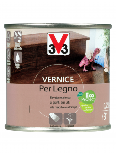 Vernice Per Legno - Toni Legno - Aspetto Brillante Noce Scuro 0,25 Lt.