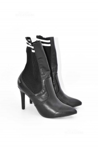 Boots Woman Romeo Lilies Size 38 Black