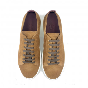 S.Margherita handmade men's shoes Sneakers in brown suede BV Milano