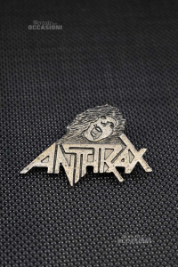 Brooch Vintage Metal Anthrax