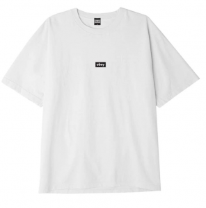T-Shirt Obey Black Bar White