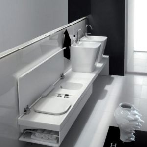 Bench with wc left and bidet G-Full Hatria