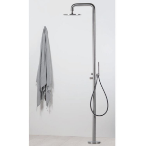 Standing floor shower Diametro35 Inox Concrete Ritmonio
