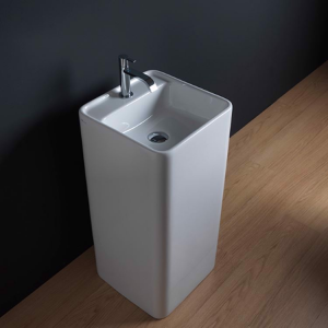 Freestanding squared ceramic washbasin Semplice Nic