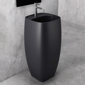 Black Freestanding Washbasin Plan Nur Alice Ceramica