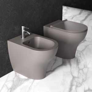 Stand-WC und Bidet undurchsichtige Asche Unica Alice Ceramica