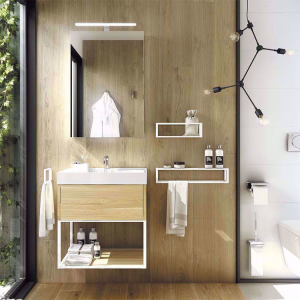 Clear Oak bathroom cabinet The Grid Cosmic