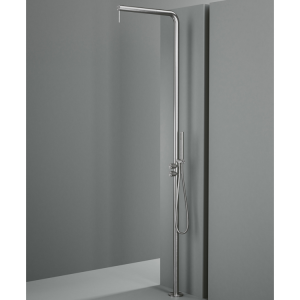 Outdoor shower column with mixer, diverter and handshower Serie Q- Quadro Design