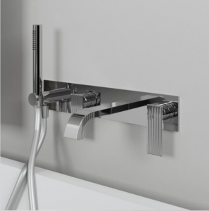 Concealed bath mixer set with fixing plate IOS TREEMME