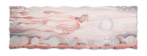 Quadro Cartapietra sogno cm 150x50  corallo rosa 111577RC