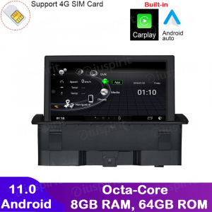 ANDROID navigatore per Audi A1 2010-2016 CarPlay Android Auto GPS WI-FI Bluetooth 8GB RAM 64GB ROM