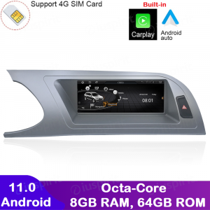 ANDROID navigatore per Audi A4 RS4 8K B8 8T 4L 2008-2012 MMI 3G CarPlay Android Auto 8.8 pollici GPS WI-FI Bluetooth Octa Core 8GB RAM 64GB ROM 4G LTE