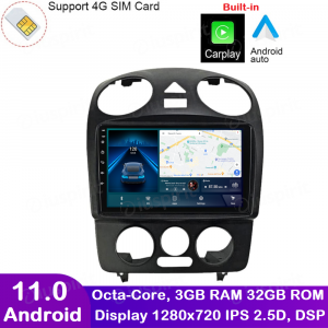 ANDROID autoradio navigatore per VW Beetle Maggiolino 2002-2010 CarPlay Android Auto GPS USB WI-FI Bluetooth 4G LTE