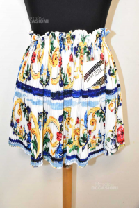 Skirt Woman Plisettata Fantasy Summer Size.unique New