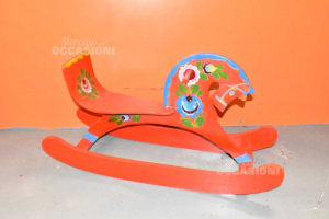 Game Vintage Rocking Horse Red Hand Painted