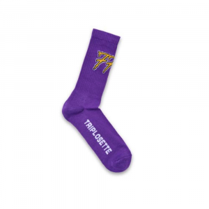 TRIPLOSETTEWEAR Calze Socks Logo Purple