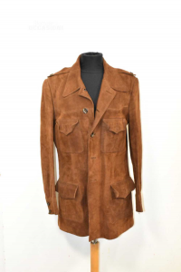 Jacket Woman Suede Leather Size.44