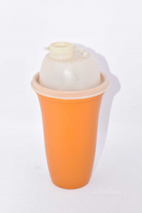 Container In Plastic Tupperware Orange