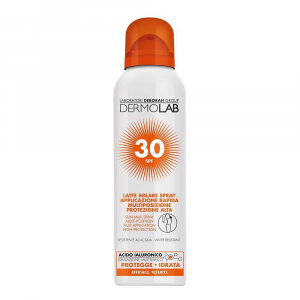Dermolab Solari - Latte Solare Spray Protezione Alta SPF 30 Viso E Corpo - Water resistent 150ml