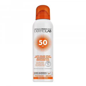 Dermolab Solari - Latte Solare Spray Protezione Alta SPF 50 Viso E Corpo - Water resistent 150ml