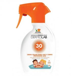 Dermolab Solari - Crema solare BIMBI Spray Protezione alta SPF 30 Viso e corpo - Water resistent 250ml