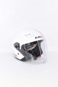 Helmet Motorcycle Ls2 White Size .xl Very Good Conditions