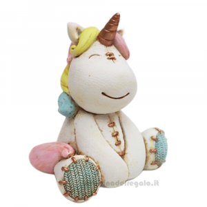 Salvadanaio Unicorno Arcobaleno in resina 11 cm - Idea Regalo